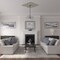 Ekena Millwork Piedmont Ceiling Medallion (Fits Canopies up to 6 1/2"), 67 1/8"W x 48 5/8"H x 1 7/8"P, Pot of Cream CM67PEPCF - alternate 4